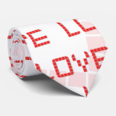 Retro Liefde Tekst Stropdas (Opgerold)