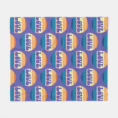 Retro Liefde Typografie Op  Sunset Stripes Fleece Deken (Voorkant (Horizontaal))