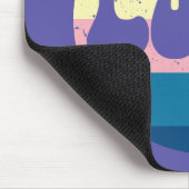 Retro Liefde Typografie Op Sunset Stripes Muismat (Hoek)