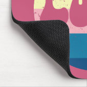 Retro Liefde Typografie Op  Sunset Stripes Muismat (Hoek)