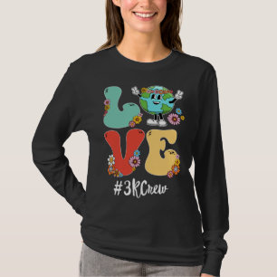 Retro Liefde Wereld Aardedag 2023 3K Squad Leraar T-shirt