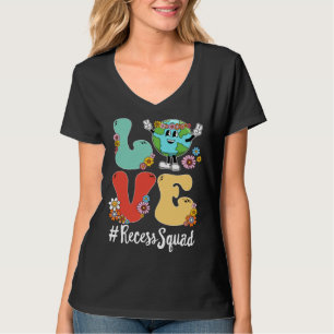 Retro Liefde Wereld Aardedag 2023 Recess Squad T-shirt
