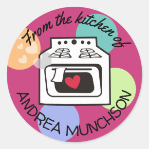 Retro liefdesoven uit de keuken van sticker