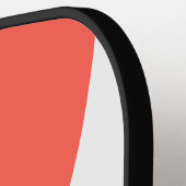 Retro Light Sky Blue Circle Stripe met naam Pickleball Paddle (Links Detail)