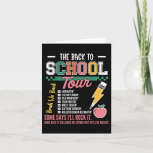 Retro Lightning Bolt ABCD Terug naar School Tour O Kaart