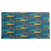 Retro-lijnen en -objecten kussensloop (Voorkant-Rechts)