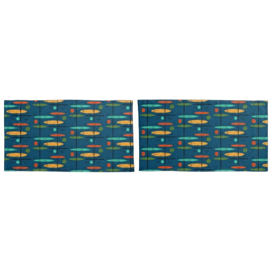 Retro-lijnen en -objecten kussensloop (Achterkant-Set)