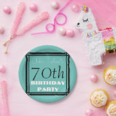 Retro Lijst 70e verjaardag Bord papier (Feest)