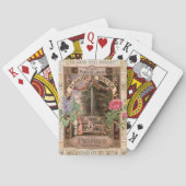  Retro Lila Roos parfumzeep Pokerkaarten (Achterkant)