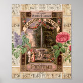 Retro Lila Roos parfumzeep Poster (Voorkant)