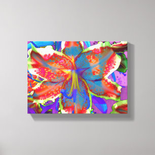 Retro Lily Canvas Afdruk