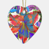 Retro Lily Keramisch Ornament (Links)