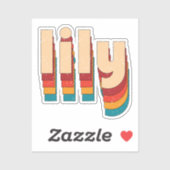 Retro Lily Naam Sticker (Vel)