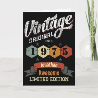 Retro Limited Edition Verjaardag Kaart voor hem of