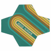 Retro Line Arch met Aardse Kleuren - Aangepaste Na Voetbal (Enkel)