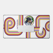 Retro Line Art Chien Photo (Clavier et souris)