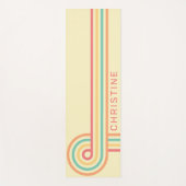 Retro Line Art Groovy Yogamat (Voorkant)