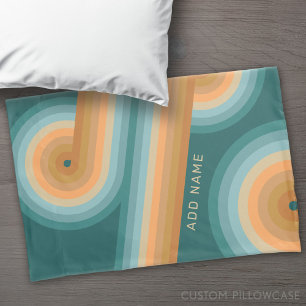 Retro Line Art Sunset Southwest Colors Cirkel Kussensloop