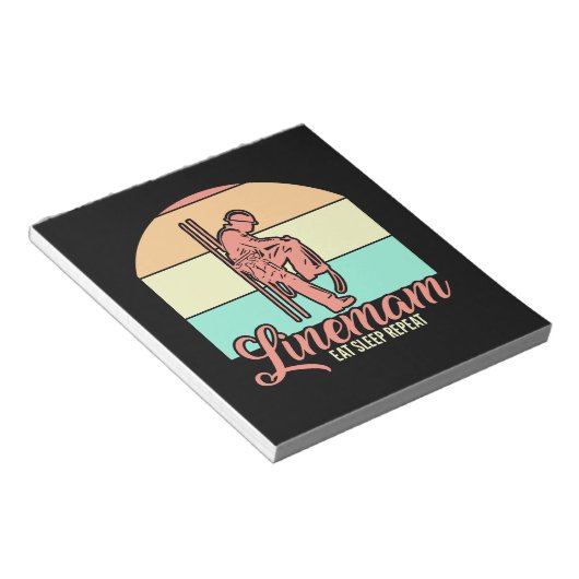 Retro Lineman Notitieblok (Schuin)