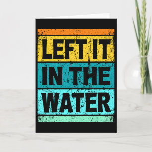 Retro Links Het In De Water En T-shirt Christelijk Kaart