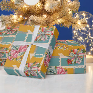 Retro Lint Kerstcadeauverpakking Cadeaupapier