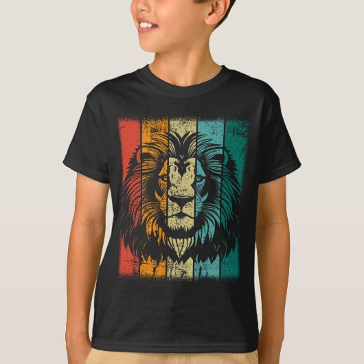 Retro Lion Face T-shirt (Voorkant)