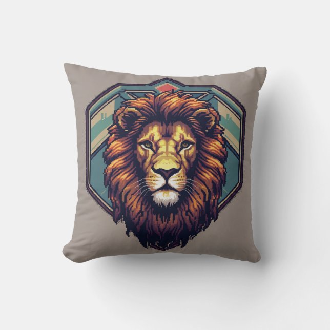 Retro Lion Kussen (Voorkant)
