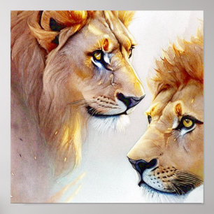 Retro Lion-Prints - Klassieke Wilde Muur Kunst Poster