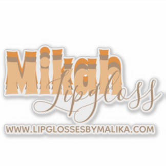 Retro Lipgloss Zakelijke Eigenarennaam Sticker