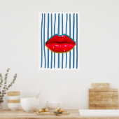 Retro lippen poster (Keuken)