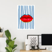 Retro lippen poster (Thuiskantoor)