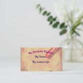 Retro-lippenstift Visitekaartje (Staand voorkant)