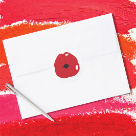 Retro Lips Red Lipstick Ronde Sticker