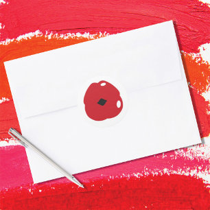 Retro Lips Red Lipstick Ronde Sticker