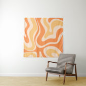Retro Liquid Swirl Abstract Patroon in zacht Sinaa Wandkleed (In Situ (horizontaal))