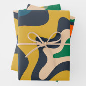 Retro Liquid Swirl Abstract Patroon Inpakpapier Vel (In situ)