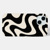 Retro Liquid Swirl Abstract Patroon Telefoon Case (Achterkant (horizontaal))
