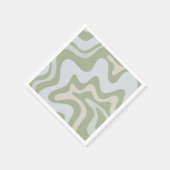 Retro Liquid Swirl Abstract Patroonplaat Servet (Hoek)