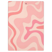 Retro Liquid Swirl Abstract Roze Aangepast Klembord (Achterkant)