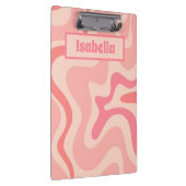 Retro Liquid Swirl Abstract Roze Aangepast Klembord (Rechts)