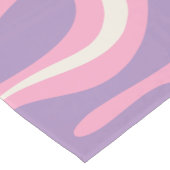 Retro Liquid Swirl Groovy Abstract Paars Roze Korte Tafelloper (Hoek)