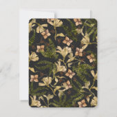 retro lire patroon op zwarte party nodigen kaart (Achterkant)