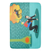 Retro Little Cowboy Bath Mat (Voorkant Verticaal)