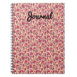  Retro Little Pink Flowers Journal Notitieboek