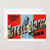 Retro Little Rock Arkansas Briefkaart (Voorkant / Achterkant)
