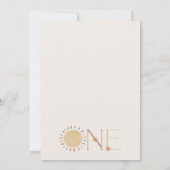 Retro Little Sunshine 1er Anniversaire Invitation (Dos)