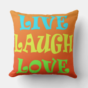 Retro Live Laugh Love Coussin