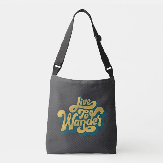 Retro Live To Wander 70s Schoudertas Crossbody Tas (Voorkant)