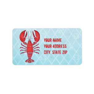Retro Lobster Etiket