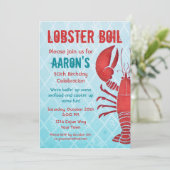 Retro Lobster Kaart (Staand voorkant)